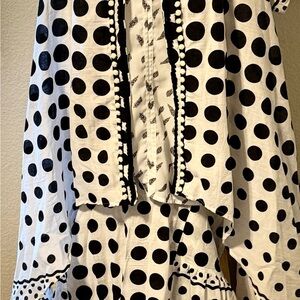 Stylish Black and White Polka Dot Pantsuit